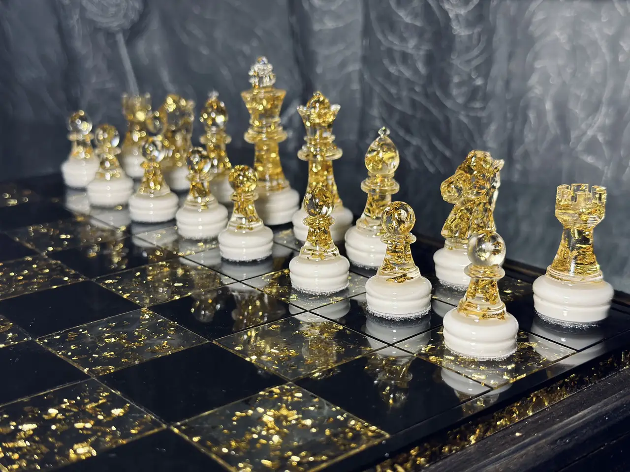 Шаховий набір з епоксидної смоли Premium