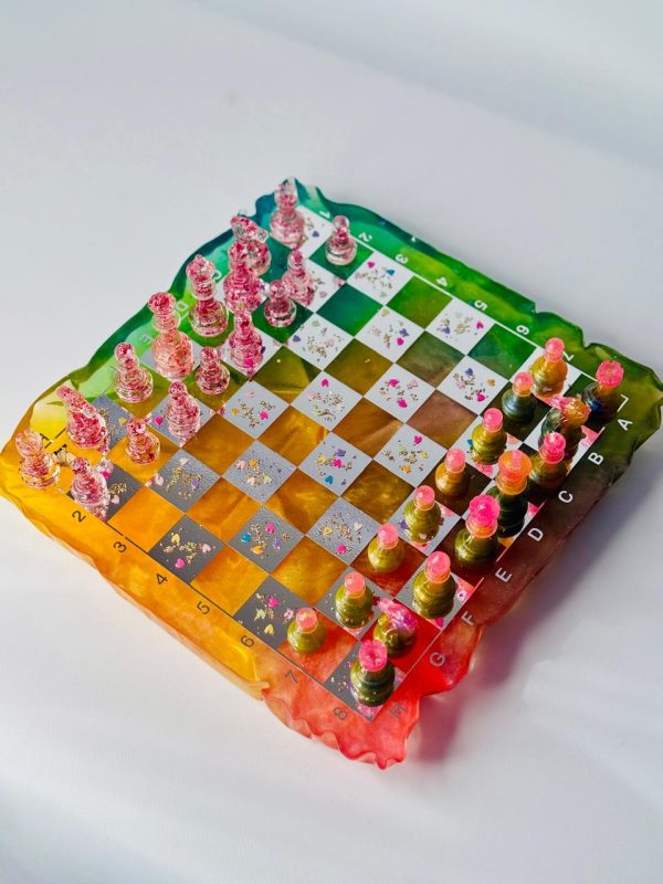 Шаховий набір з епоксидної смоли Premium Ice (Айсберг)