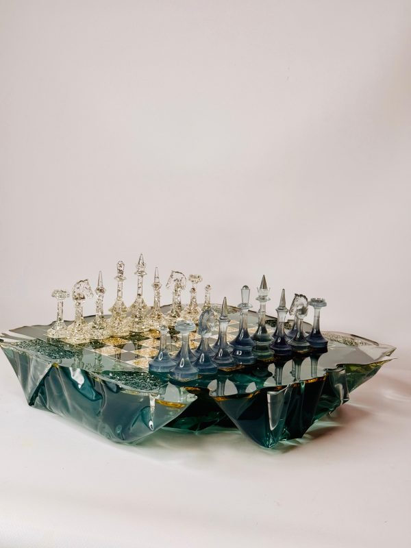 Шаховий набір з епоксидної смоли Premium Ice XL