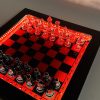 Шаховий набір з епоксидної смоли Premium Led із підсвіткою