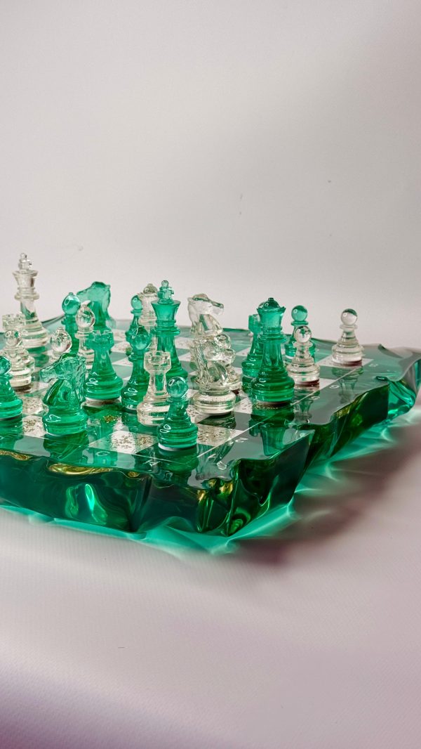 Шаховий набір з епоксидної смоли Premium Ice (Айсберг)