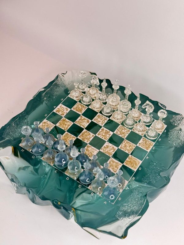 Шаховий набір з епоксидної смоли Premium Ice XL