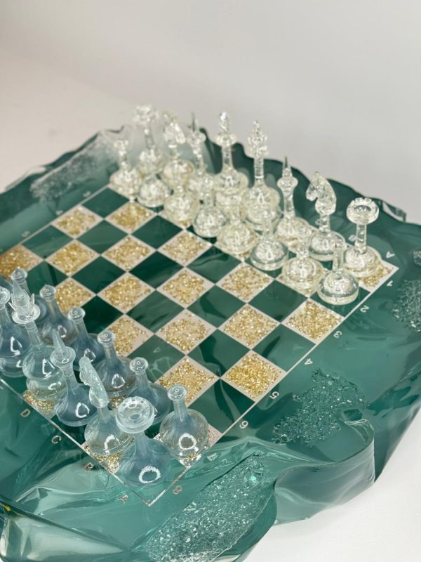 Шаховий набір з епоксидної смоли Premium Ice XL