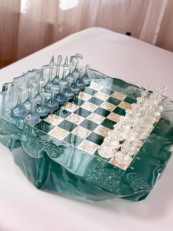 Шаховий набір з епоксидної смоли Premium Ice XL