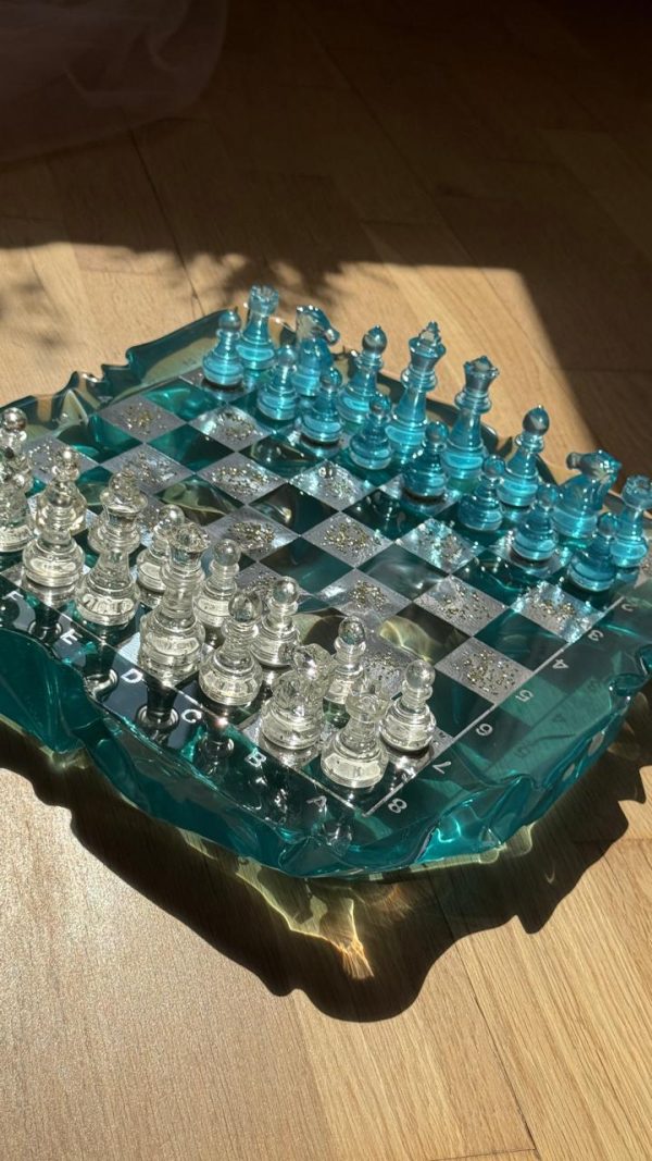 Шаховий набір з епоксидної смоли Premium Ice (Айсберг)