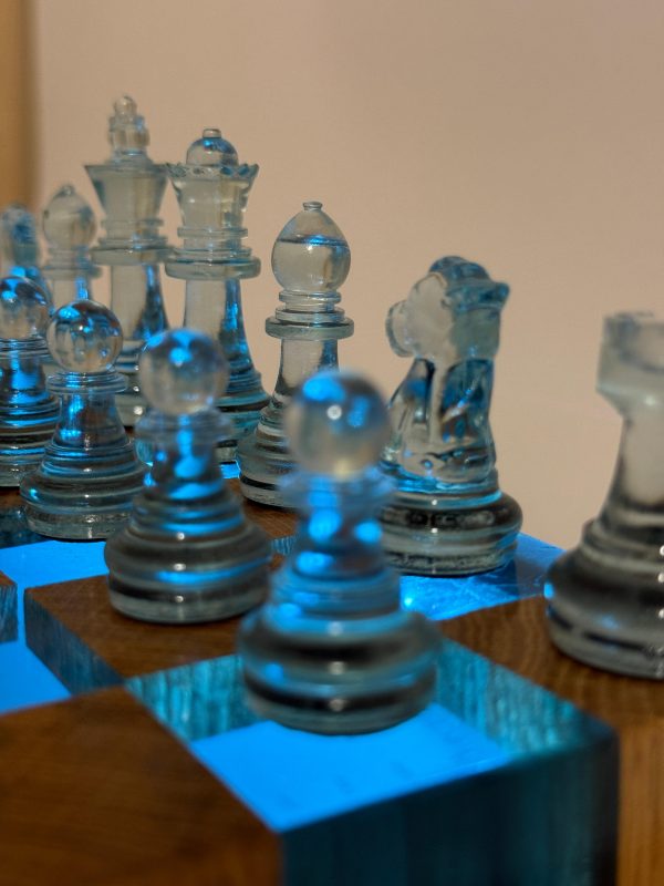 Шаховий набір з епоксидної смоли та дерева Premium Wood