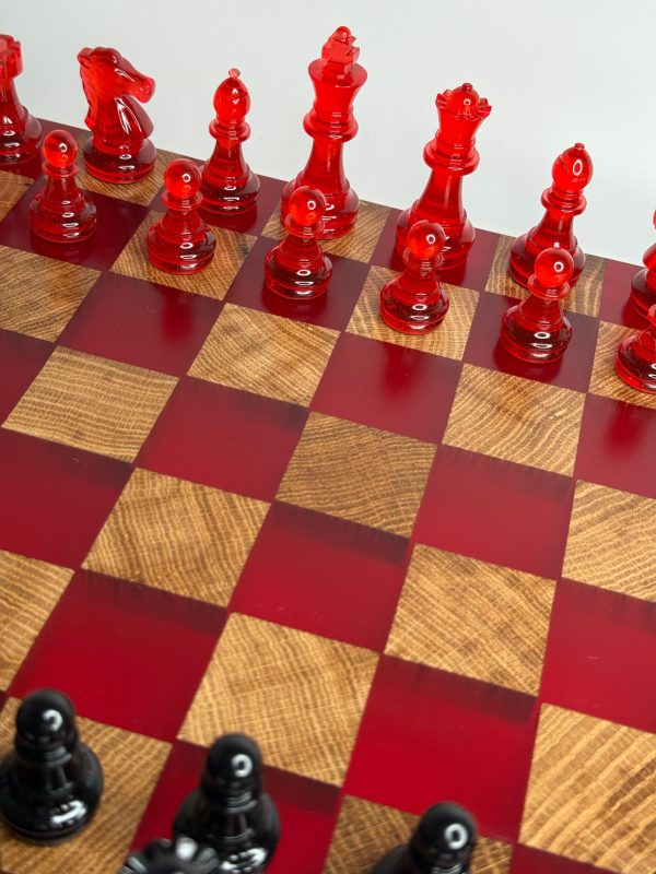 Шаховий набір з епоксидної смоли та дерева Premium Wood