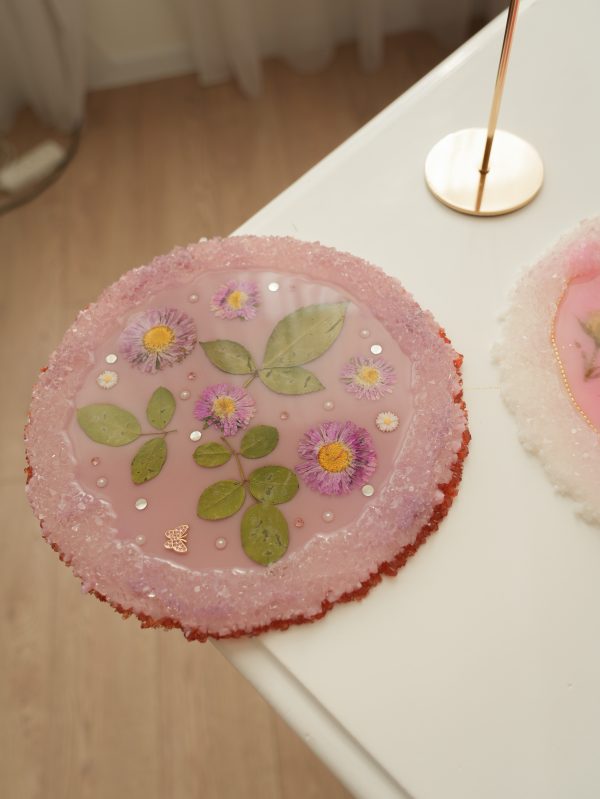 Піднос-таця з епоксидної смоли Crystal Queen Gold 26 см