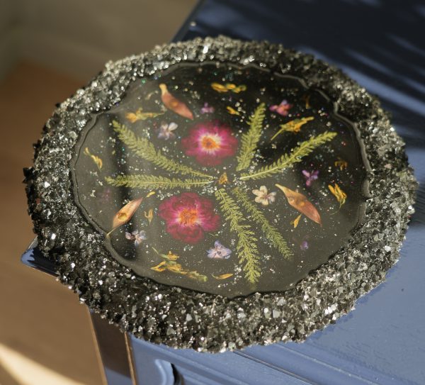 Піднос-таця з епоксидної смоли Crystal Queen Gold 26 см