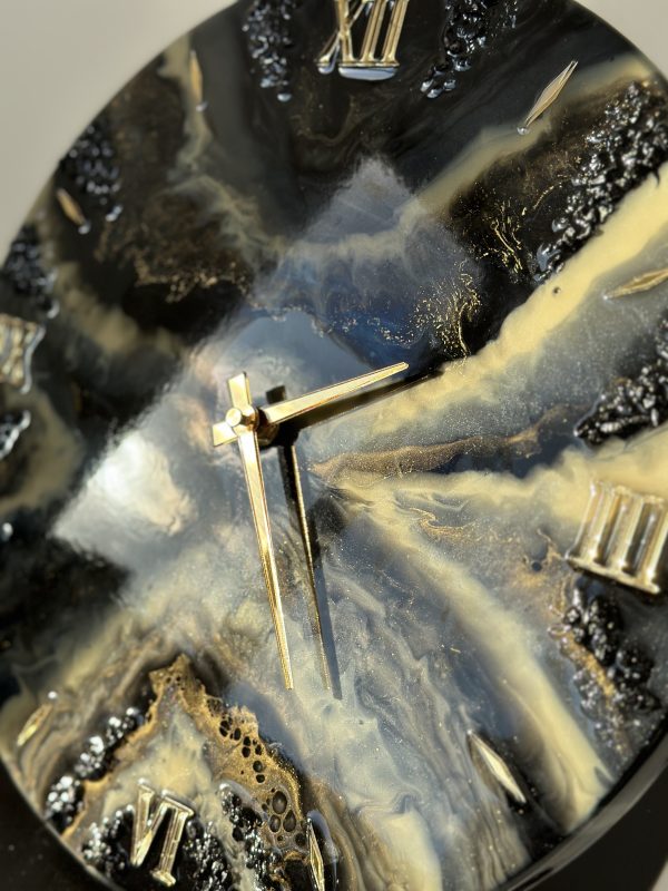 IMG_0366 Круглий настінний годинник з епоксидної смоли Мармуровий