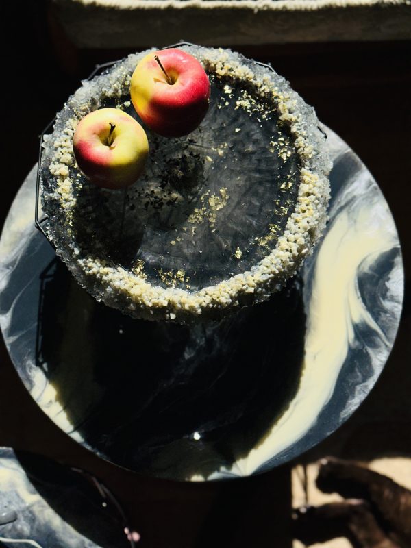 Піднос-таця з епоксидної смоли Crystal Queen Gold 26 см