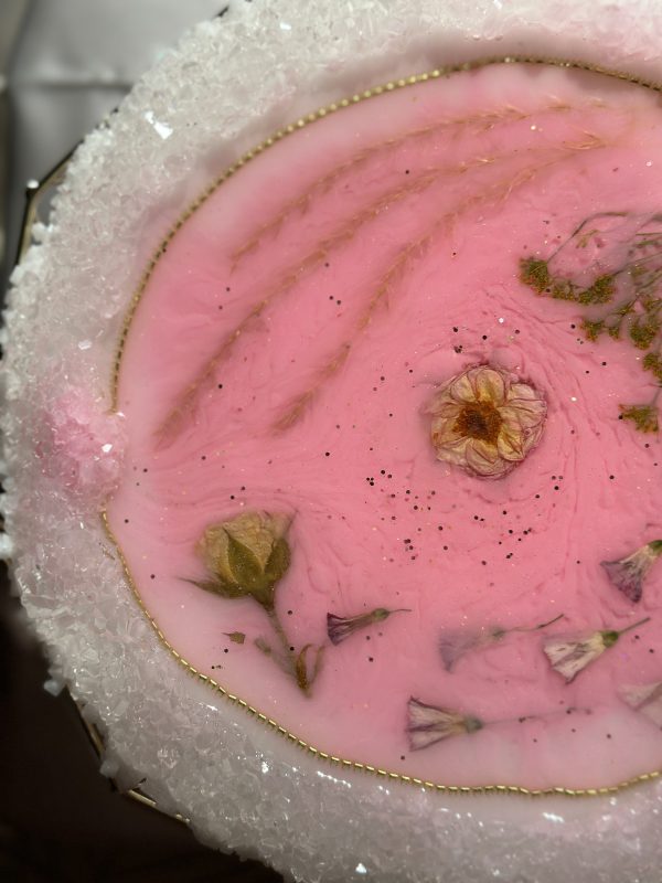 Піднос-таця з епоксидної смоли Crystal Queen Gold 26 см