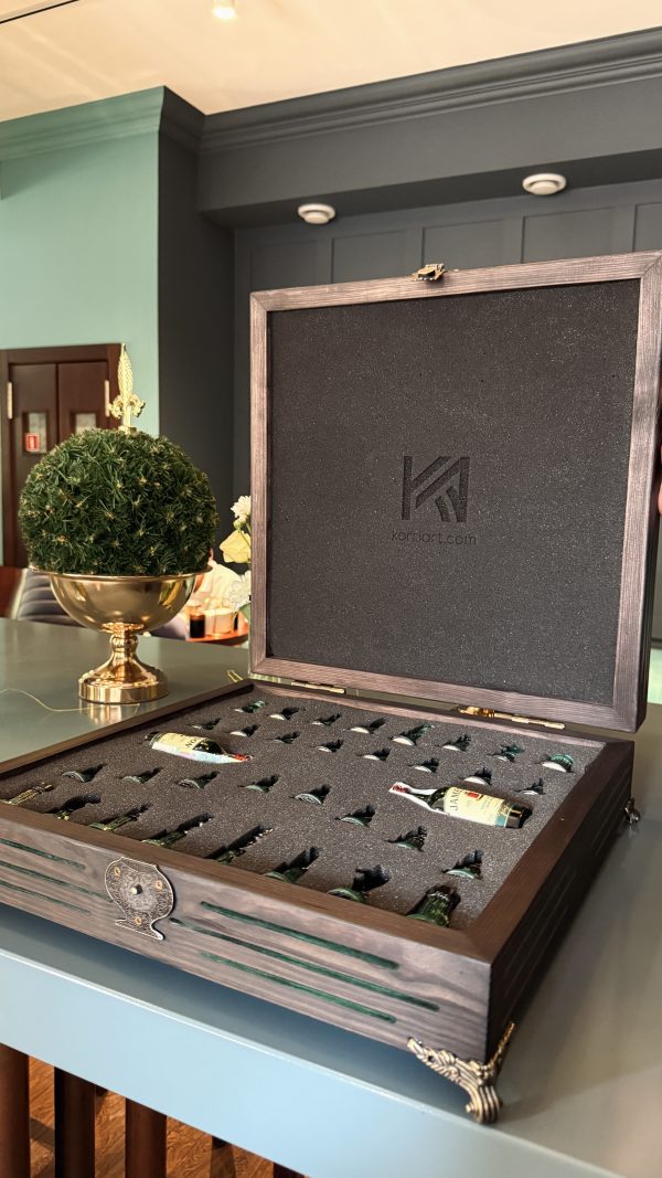 Малахітова шахова скриня з епоксидної смоли XL