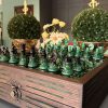 Малахітова шахова скриня з епоксидної смоли XL
