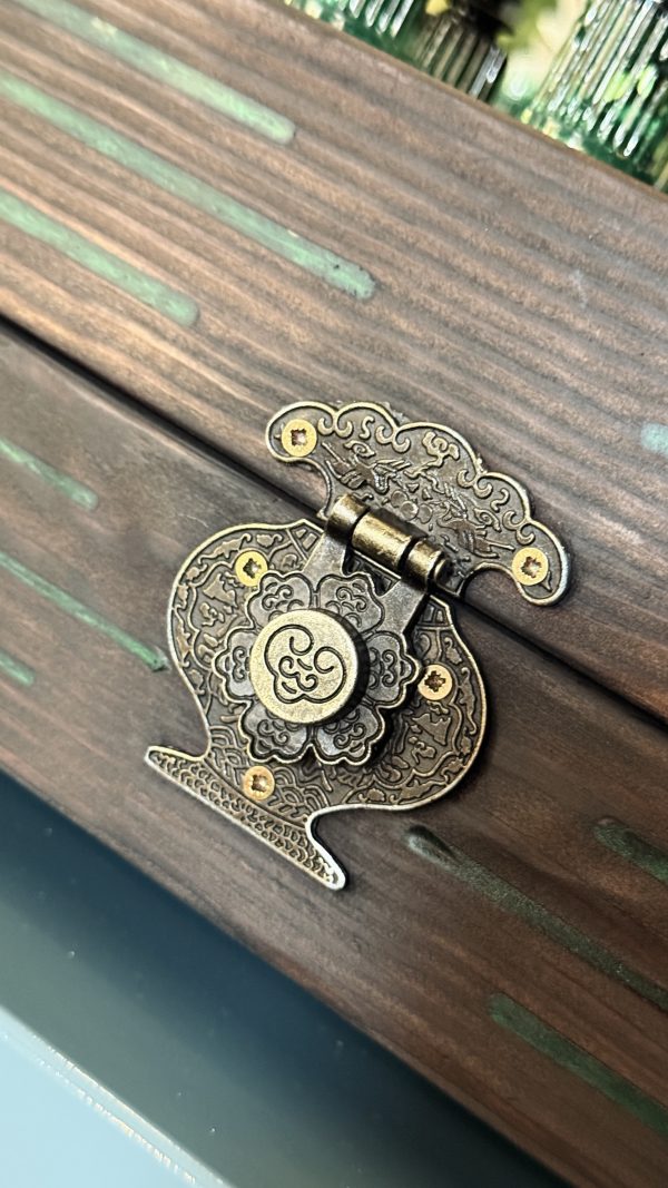 Малахітова шахова скриня з епоксидної смоли XL