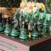 Малахітова шахова скриня з епоксидної смоли XL